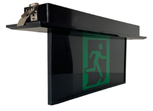 Recessed Blade LED Exit Light Black